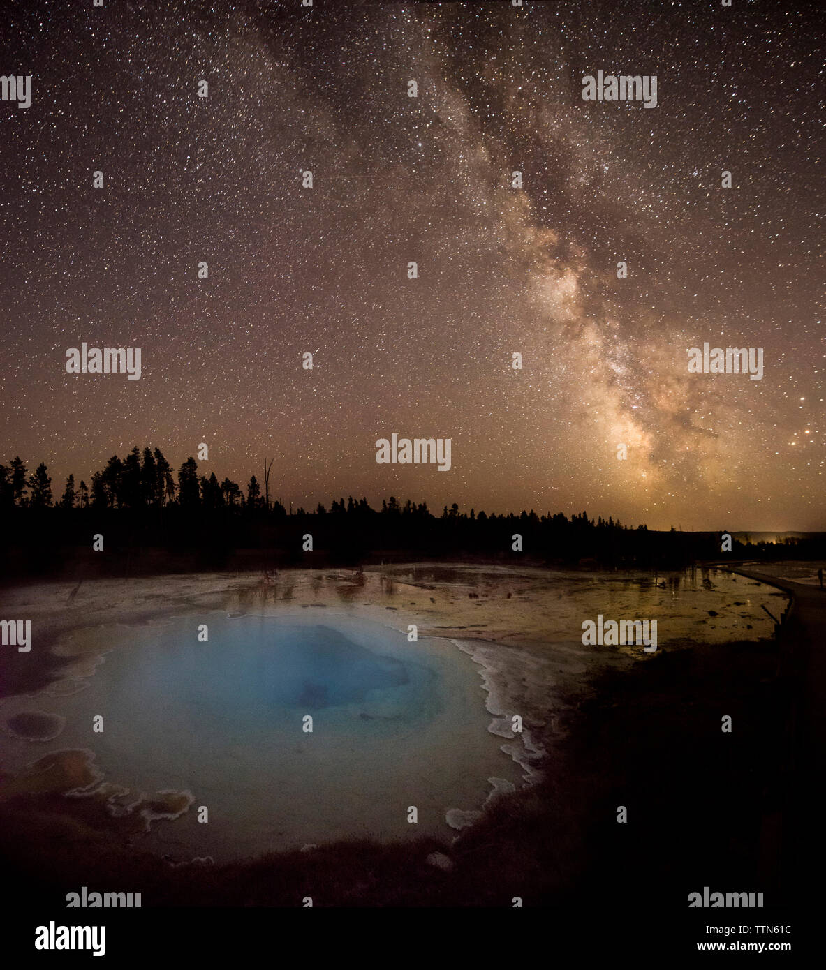 Hot Spring Background Night Hot spring silhouette hi-res stock photography and images - Alamy