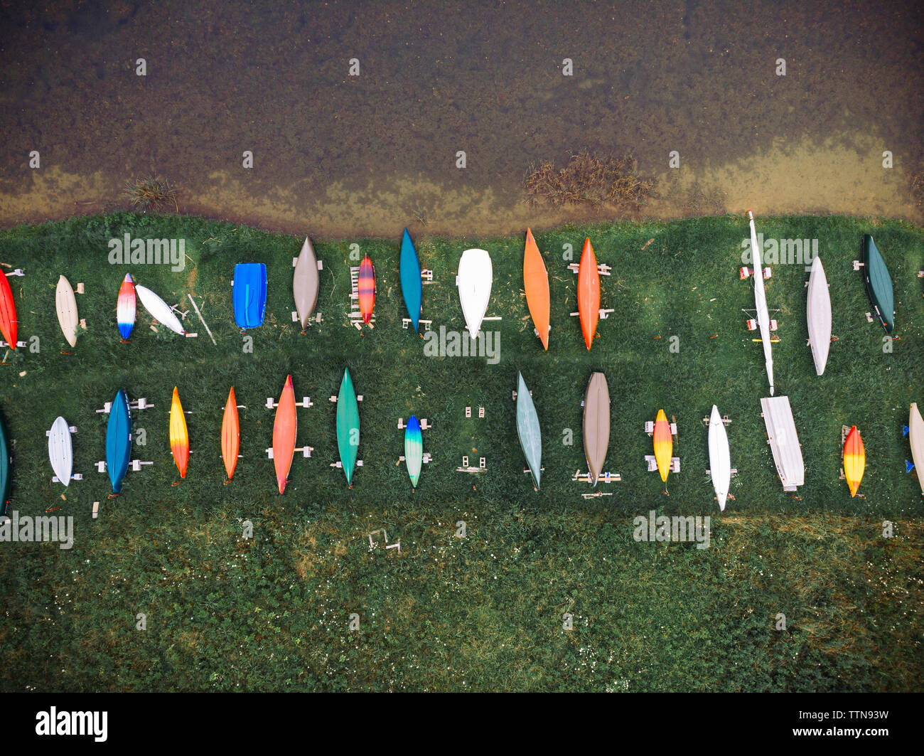 Aerial view colorful boats hi-res stock photography and images - Alamy