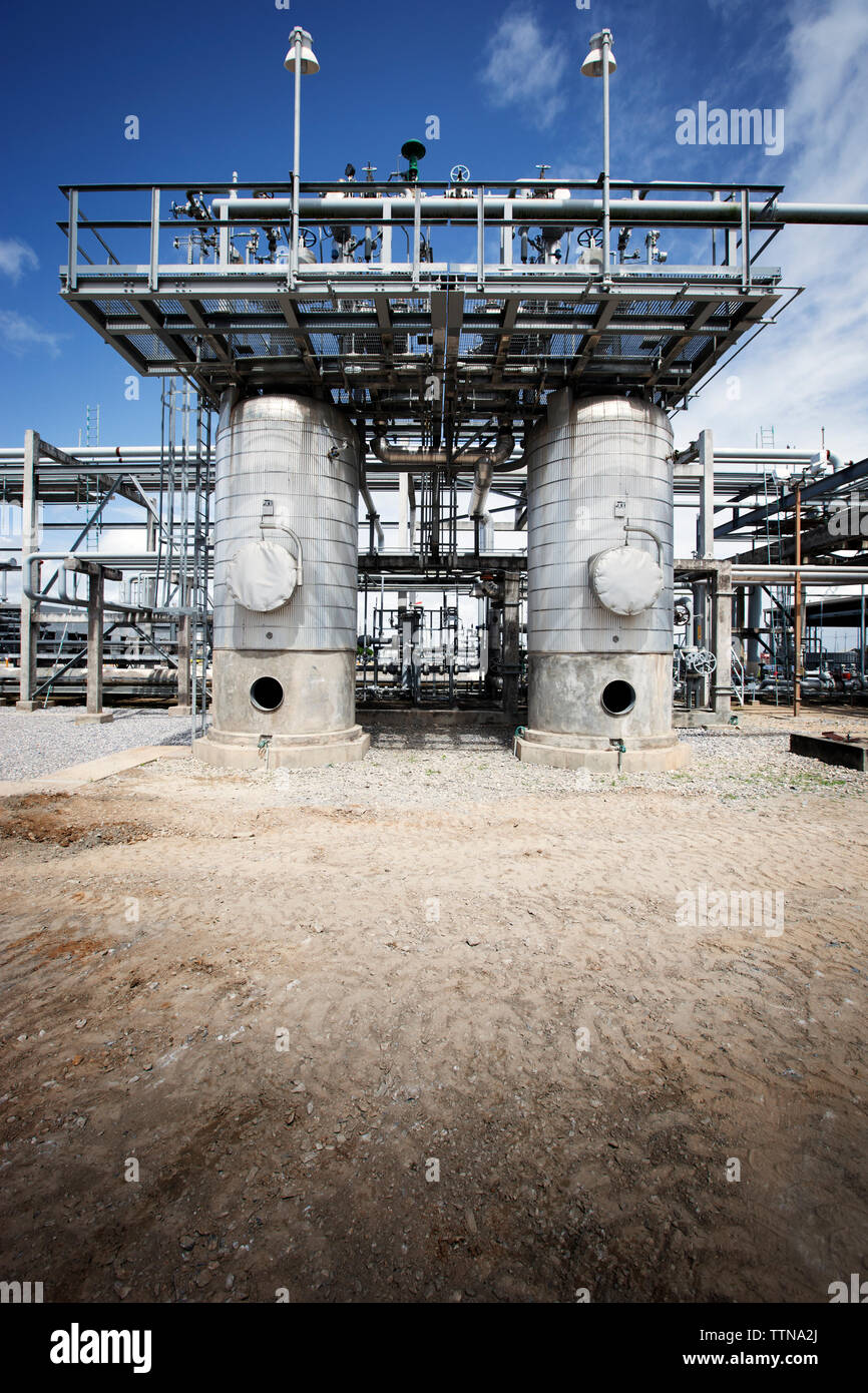 View of oil refinery Stock Photo - Alamy