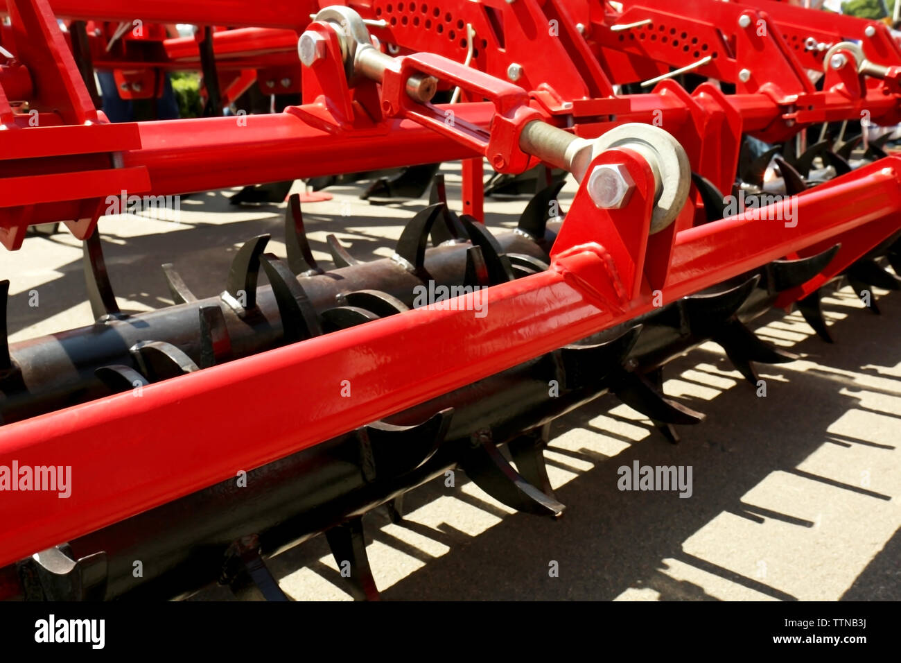 Heavy equipment on agricultural exhibition Stock Photo Alamy