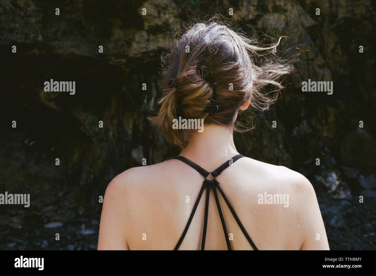 Rear view carefree female tourist hi-res stock photography and images ...