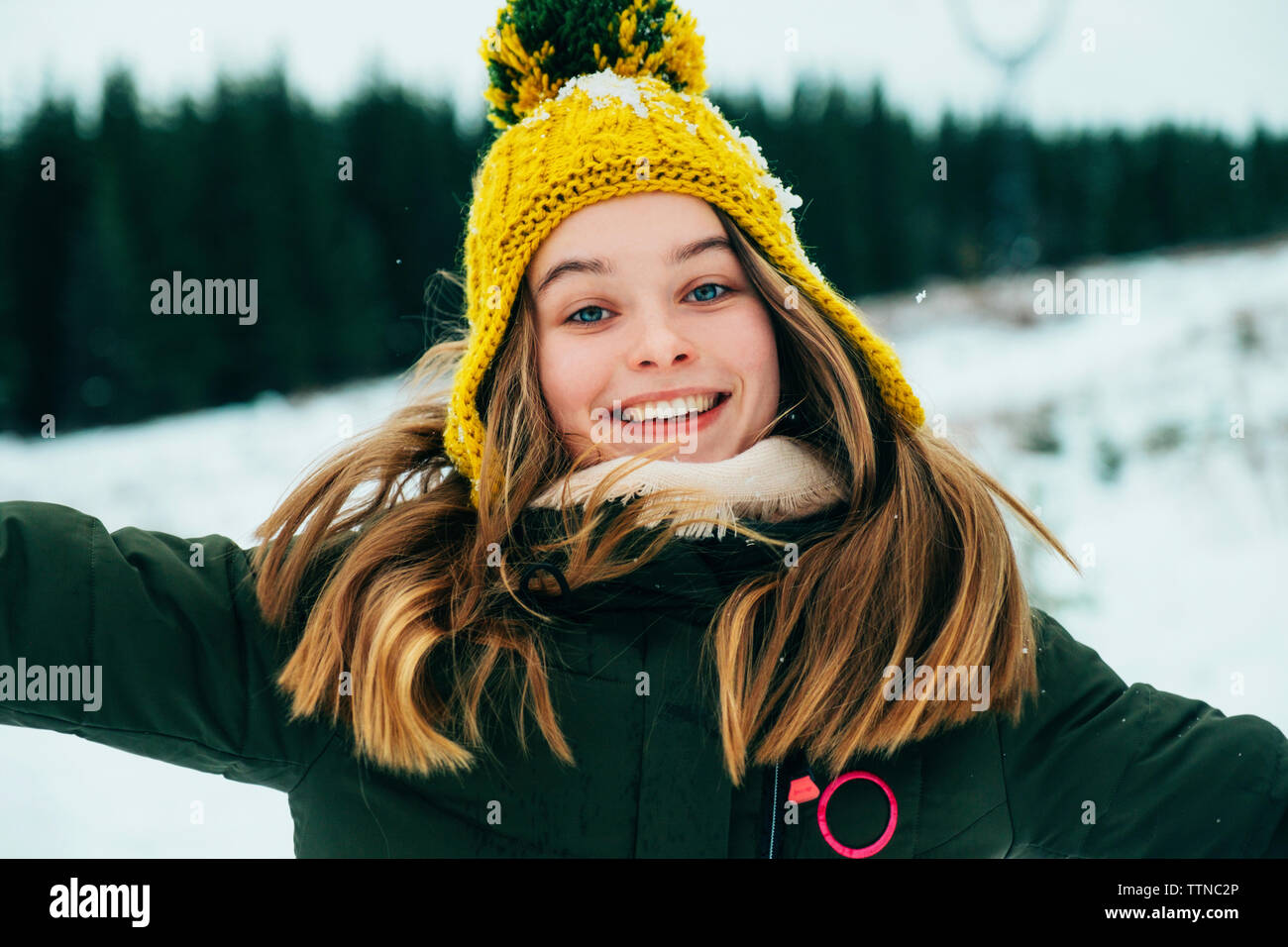 happy girl jumping Stock Photo