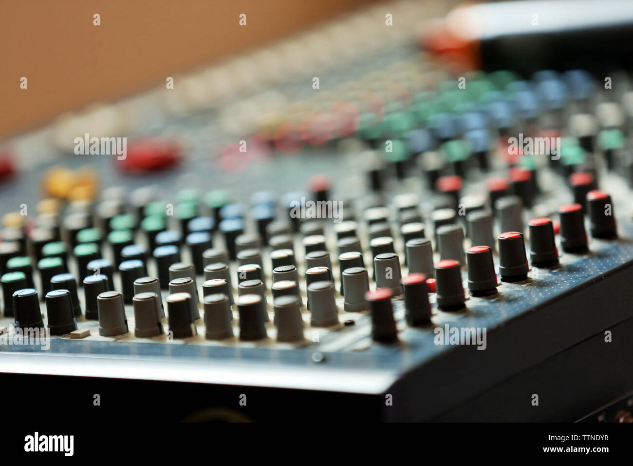Professional audio mixing console Stock Photo - Alamy