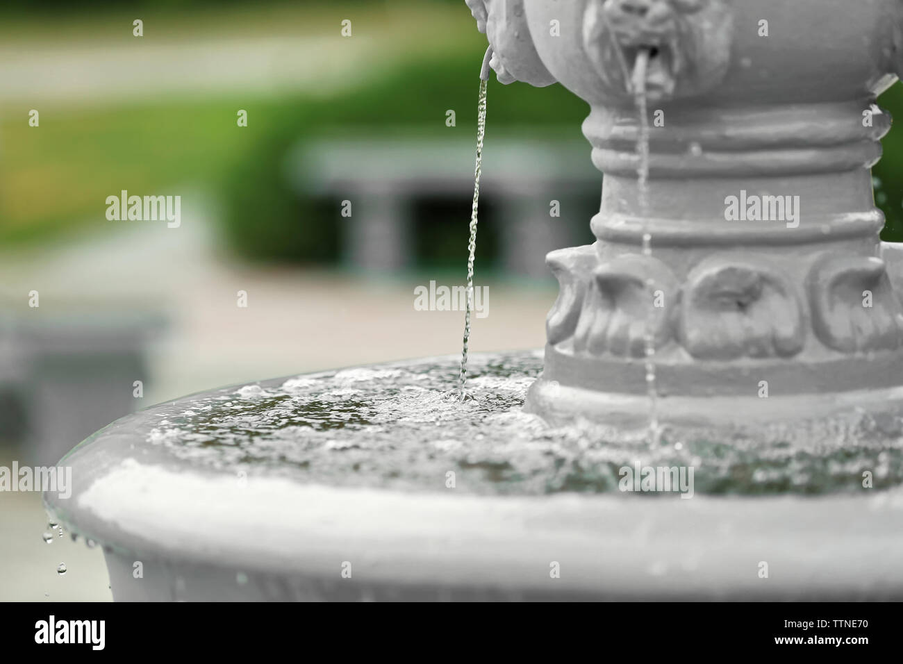 Water flowing from fountain Stock Photo Alamy