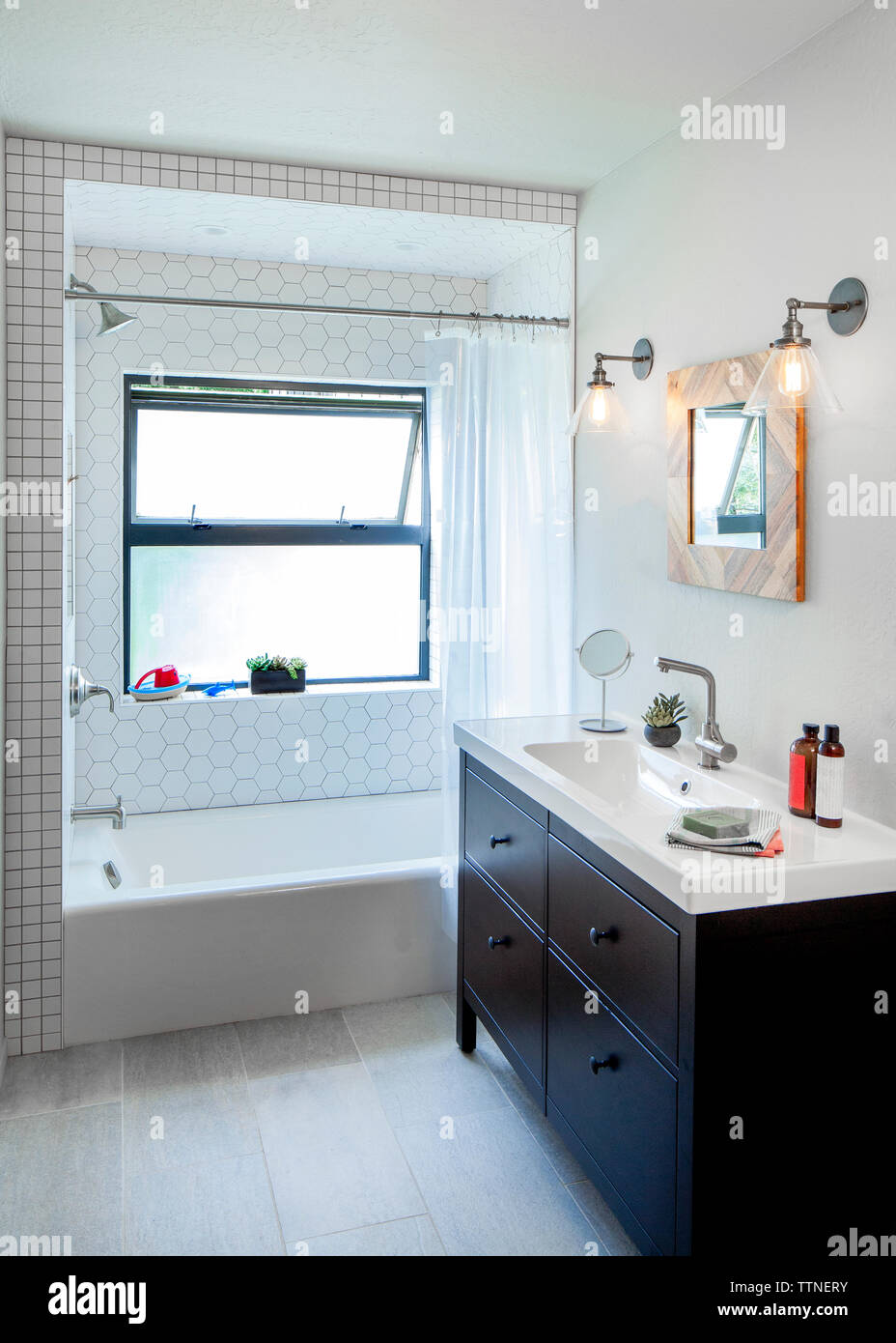 Interior of modern bathroom Stock Photo