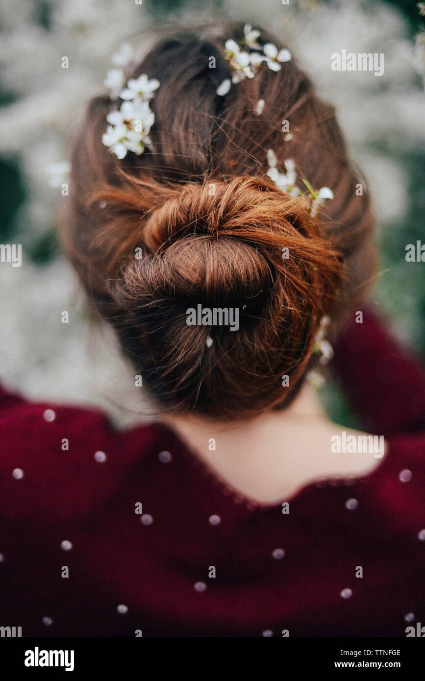 Hair bun rear view hi-res stock photography and images - Alamy
