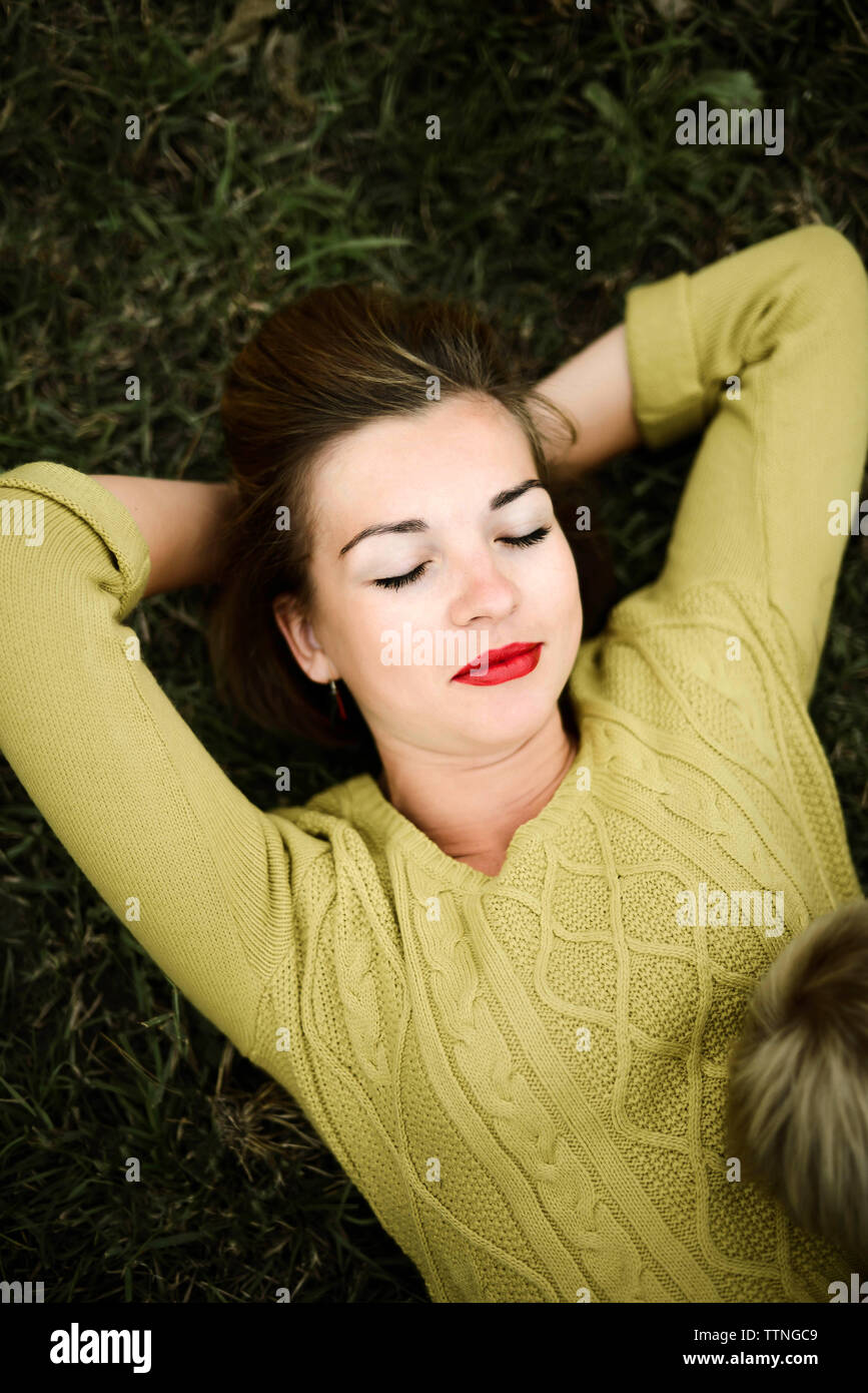 Lying on grassy hires stock photography and images Alamy