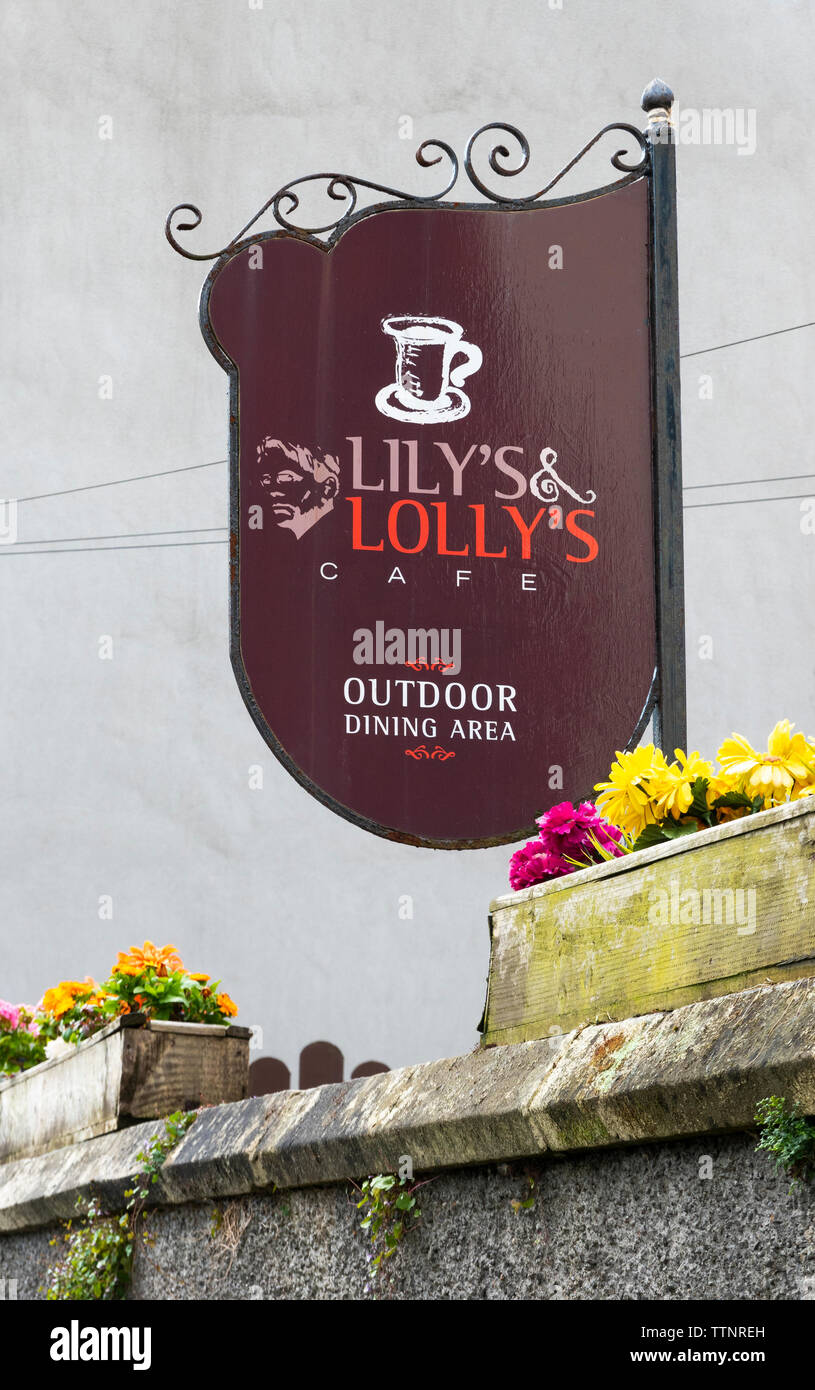 Sign outside Lily's & Lolly's in Sligo Town, Ireland Stock Photo
