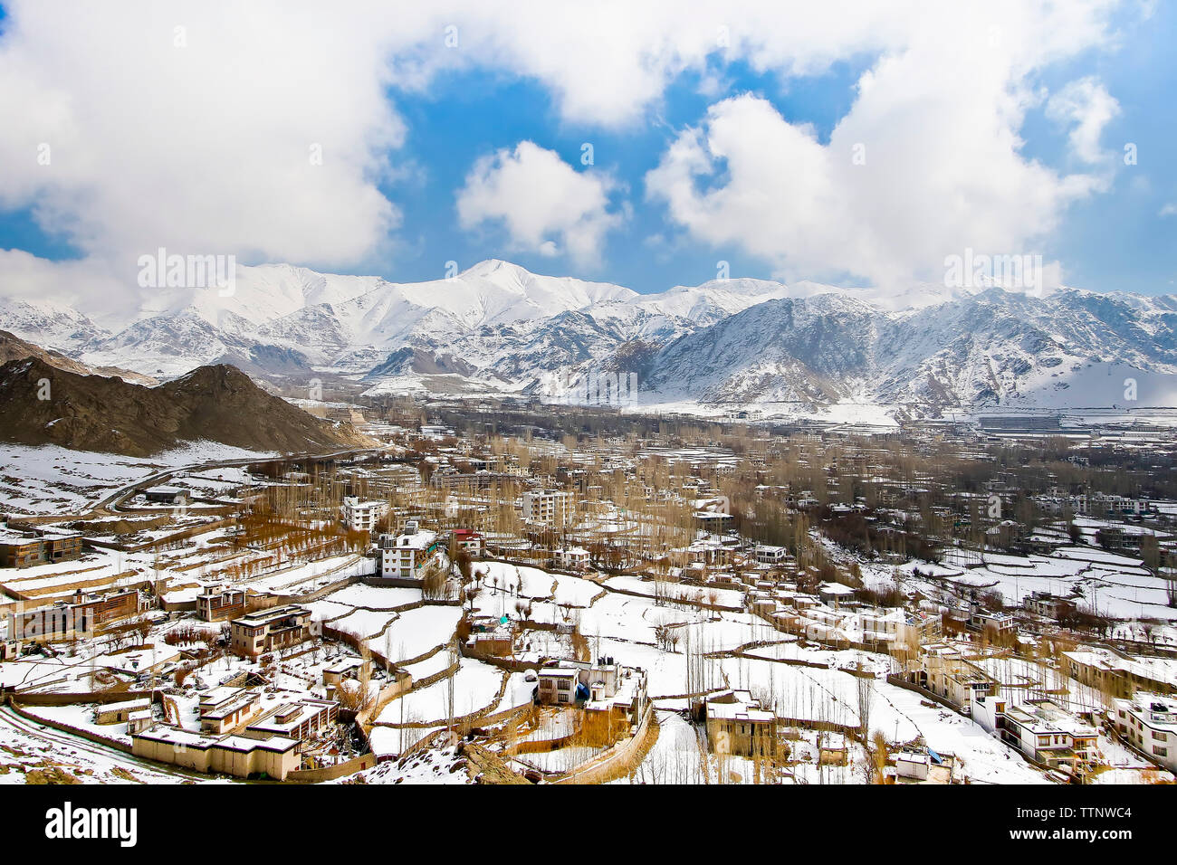 Leh city. Ladakh, Jammu and Kashmir, India Stock Photo