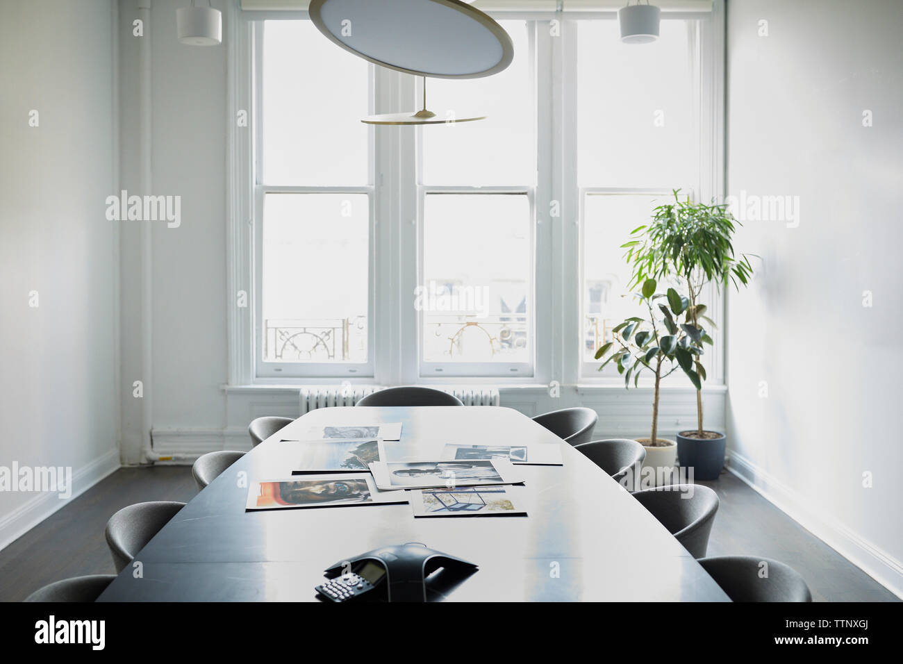 Interior of empty conference room at creative office Stock Photo