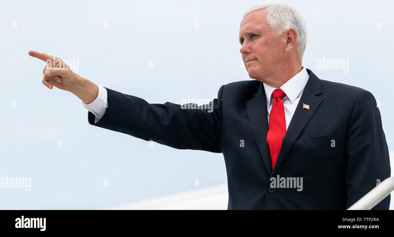 MIKE PENCE American Vice-President making a speech in May 2019. Photo: White House Stock Photo