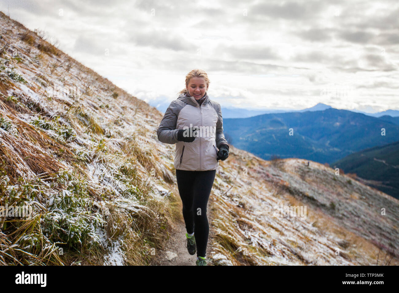 Hiking Cheam Peak Stock Photo