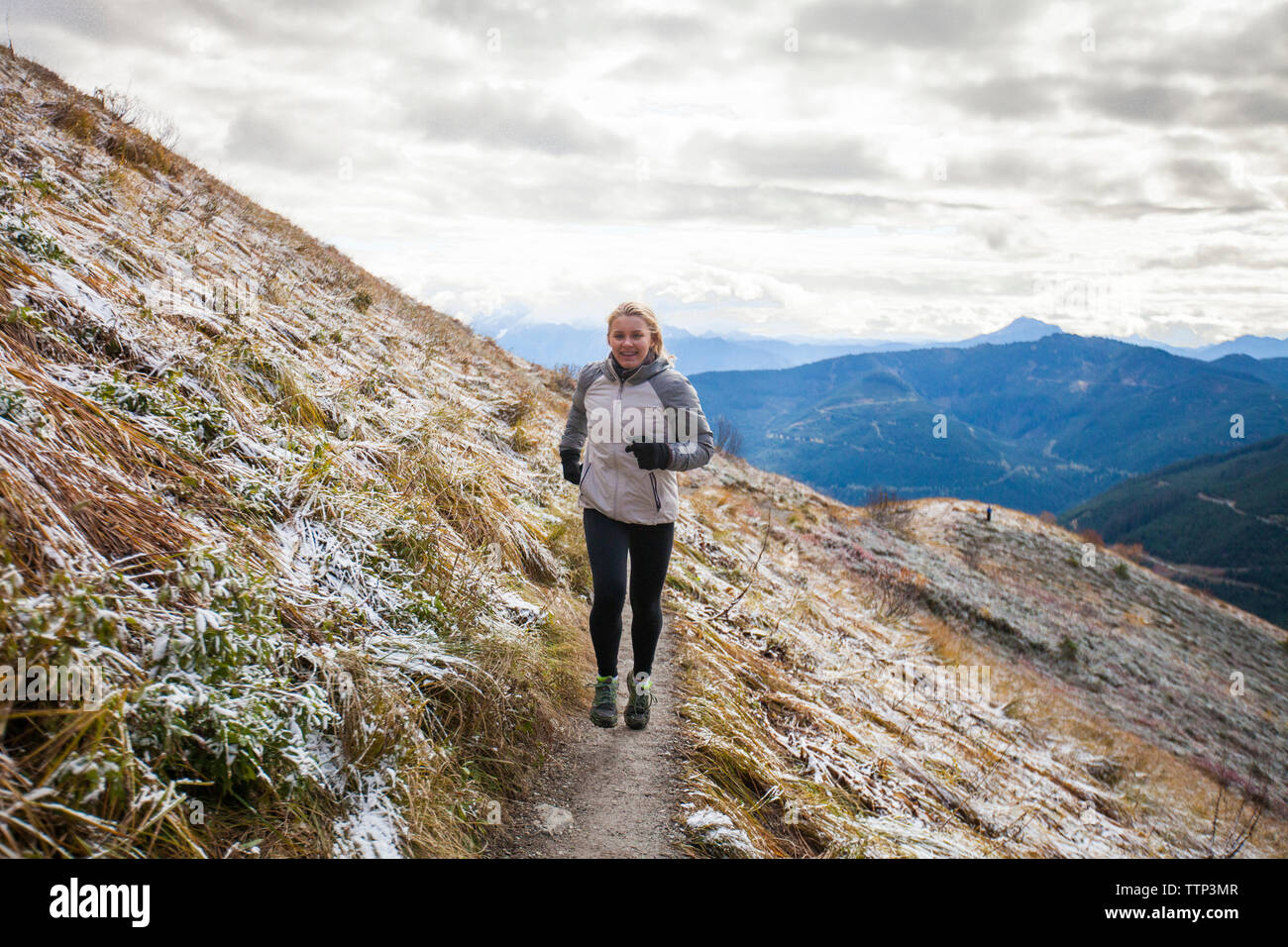 Hiking Cheam Peak Stock Photo