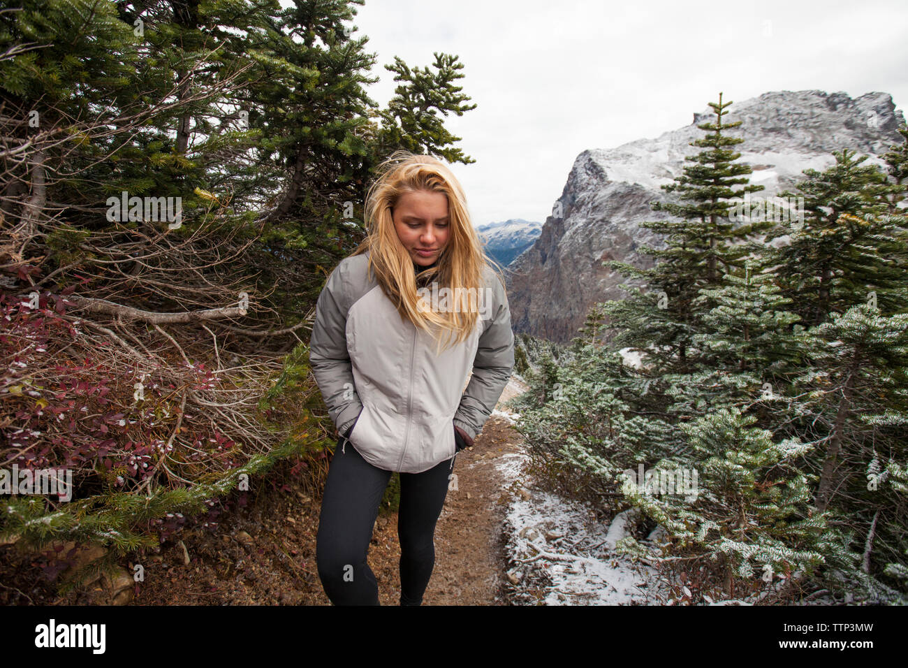 Hiking Cheam Peak Stock Photo