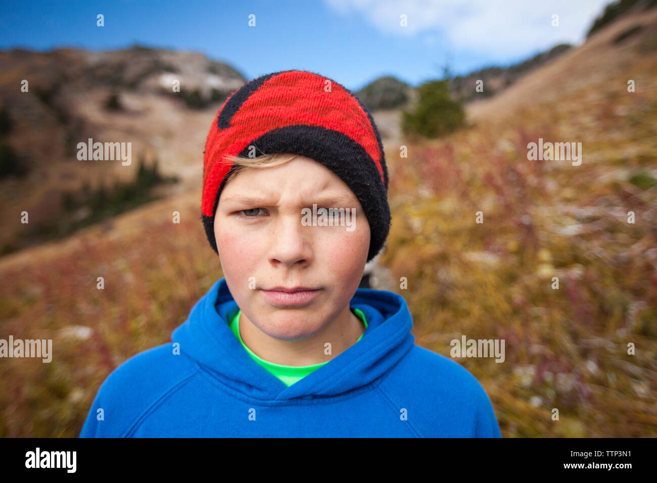 Hiking Cheam Peak Stock Photo