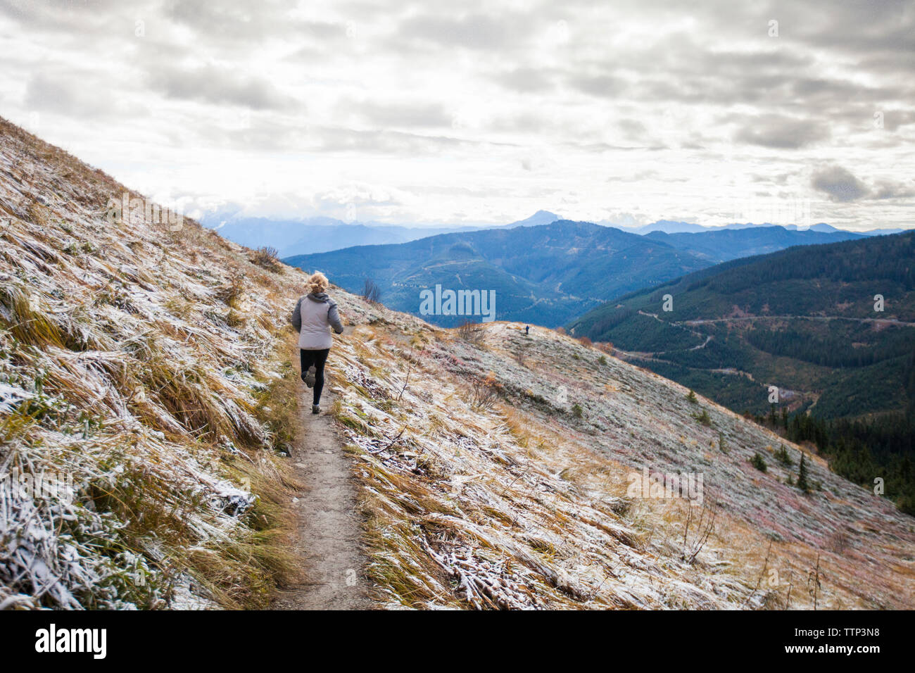 Hiking Cheam Peak Stock Photo