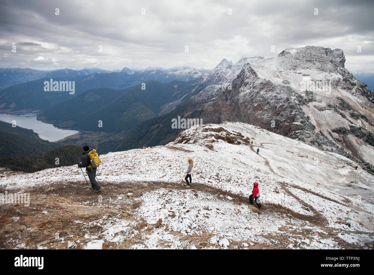 Hiking Cheam Peak Stock Photo