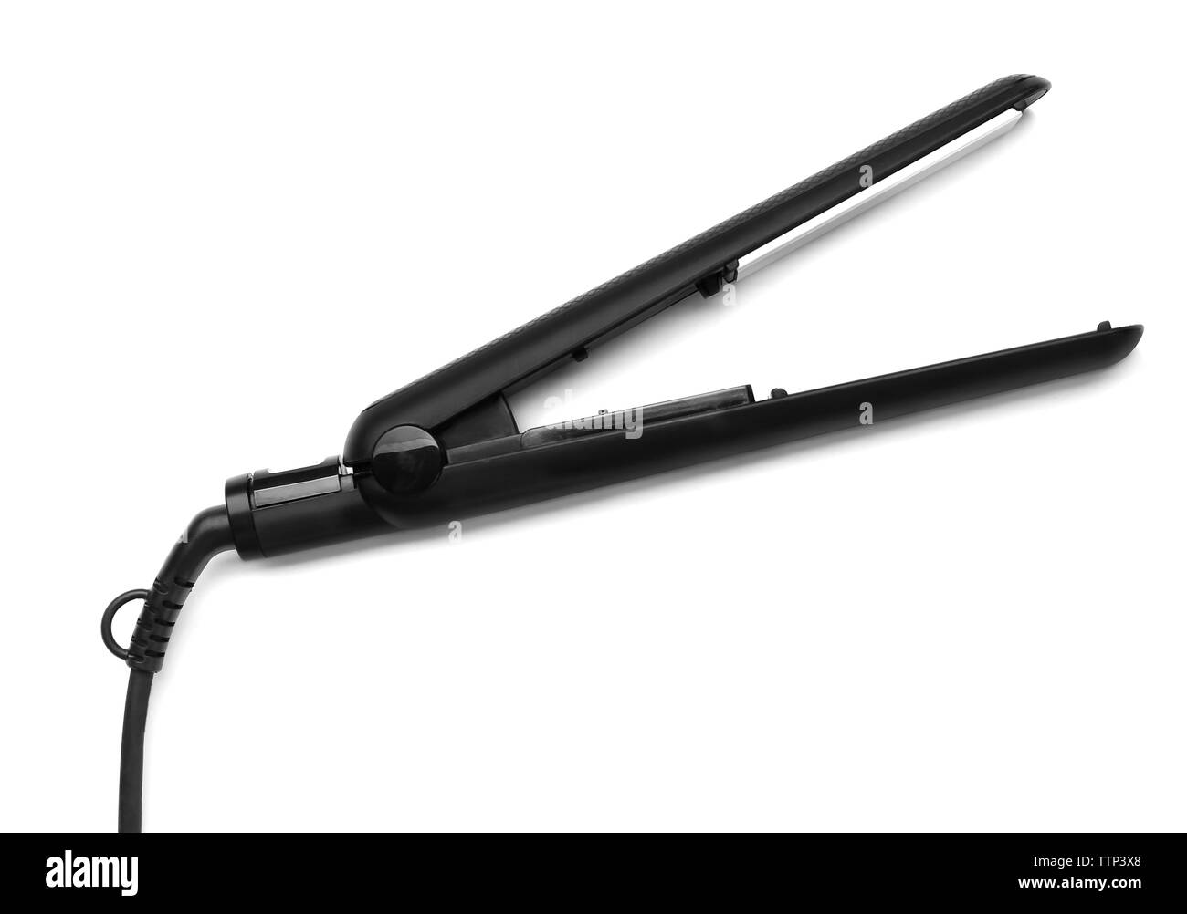 Hair straightener isolated on white Stock Photo Alamy
