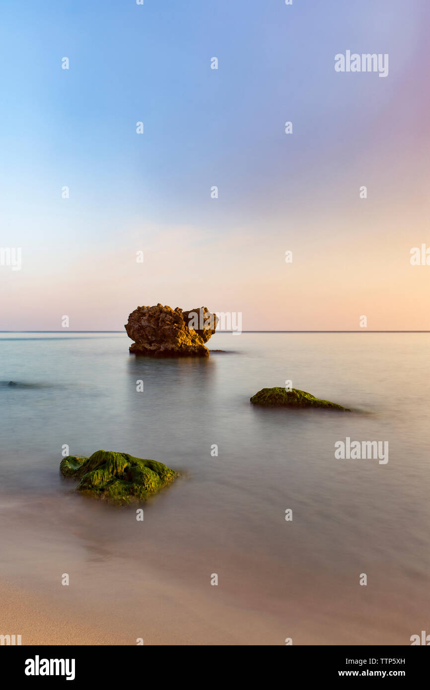 Rock ocean clear sky hi-res stock photography and images - Alamy