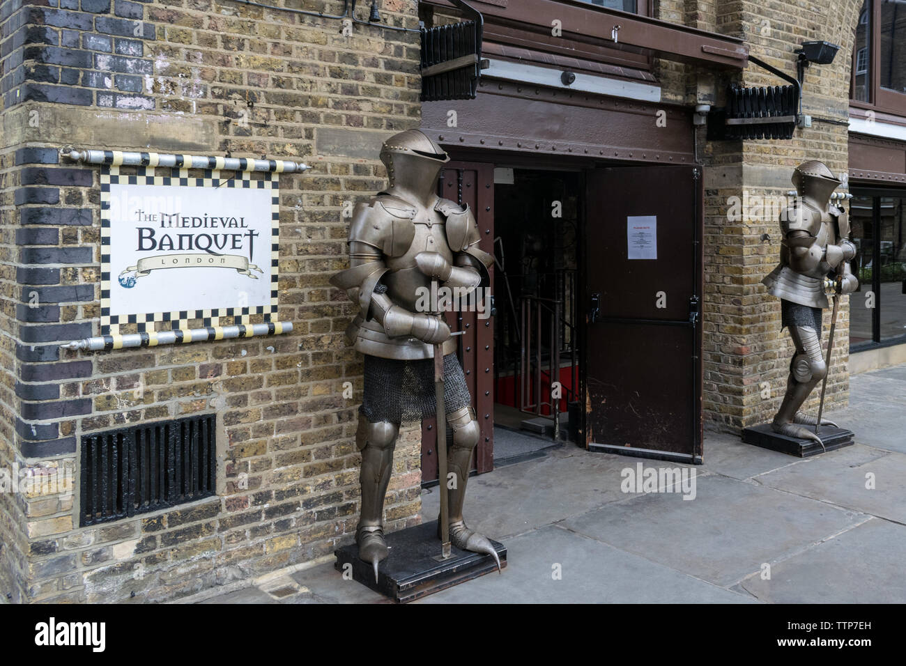 St Katharine's & Wapping london, UK - May 28, 2019: The Medieval Banquet London themed restaurant Stock Photo