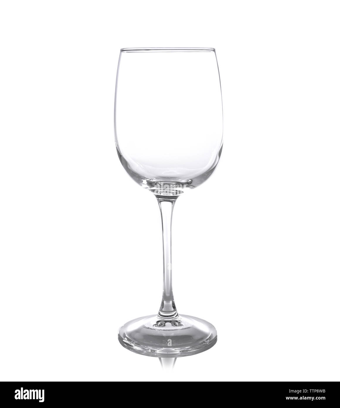 Empty wine glass on white background Stock Photo - Alamy