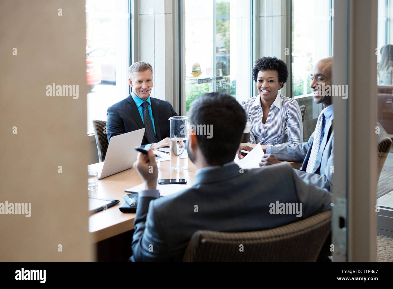Been Discussing Coworkers discussing new ideas brainstorming hi-res stock photography ...