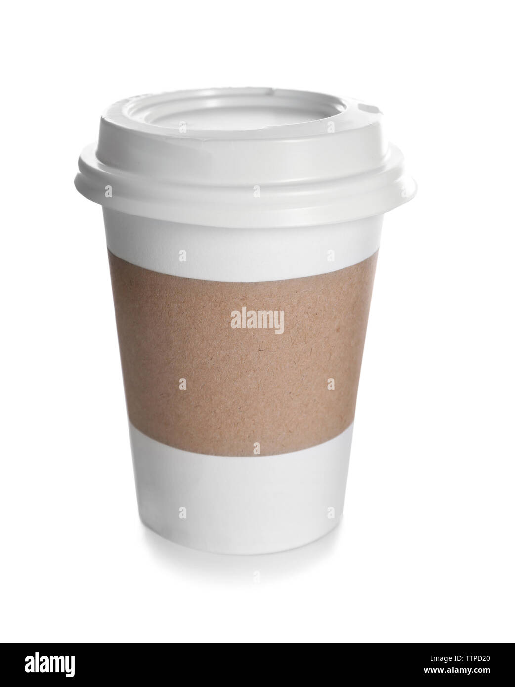 Paper cup of coffee isolated on white Stock Photo - Alamy