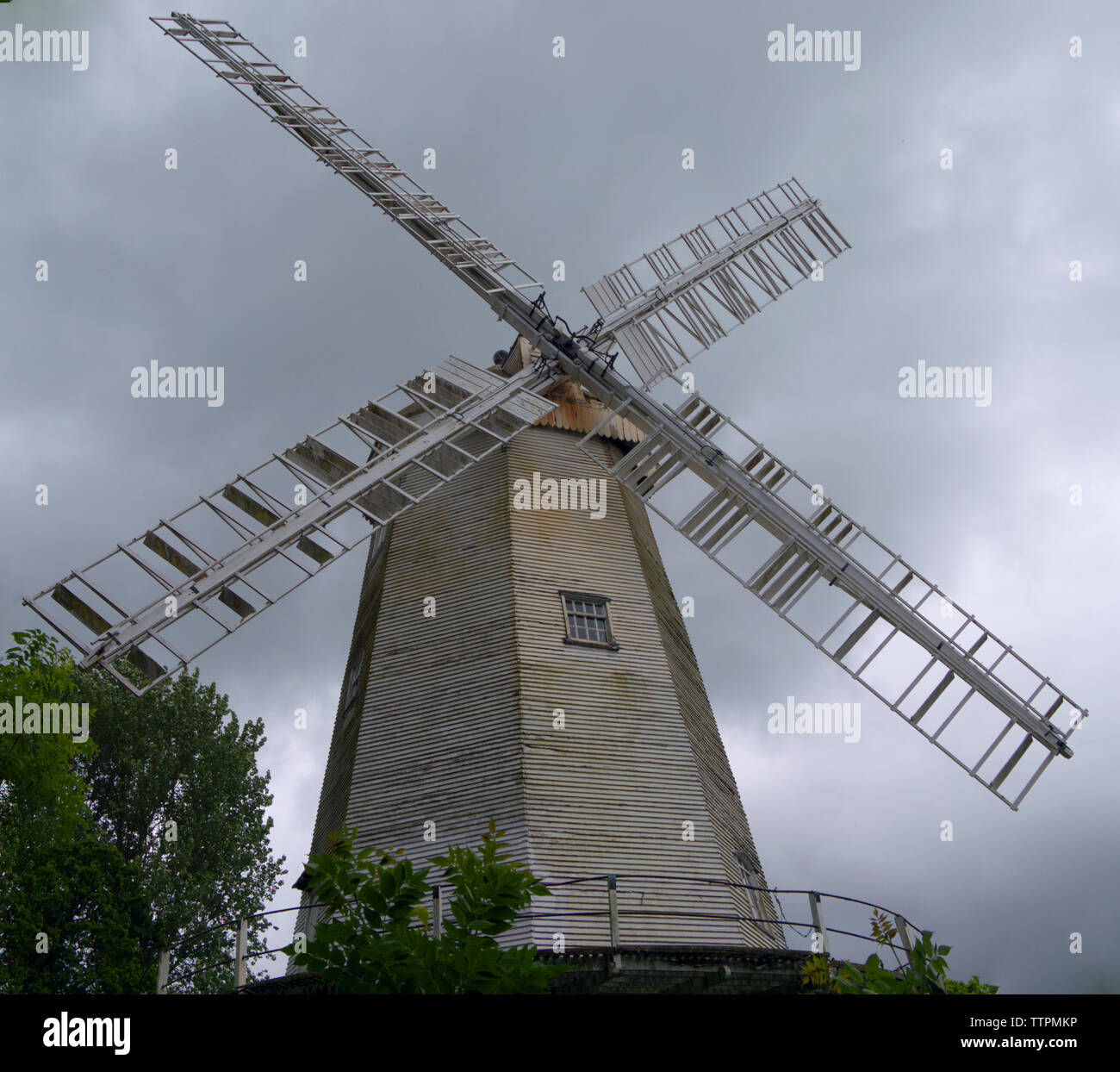 White Windmill Shipley West Sussex Stock Photo Alamy