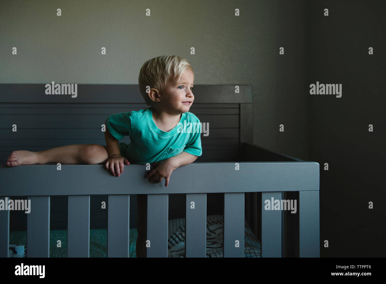 Climbing Out Of Crib Stock Photos Climbing Out Of Crib Stock