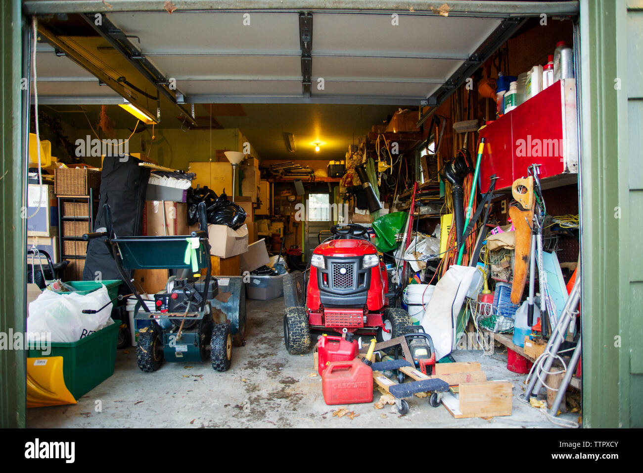 Interior of storage room Stock Photo