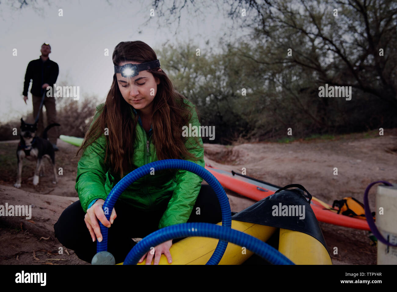 Woman holding dog leash hires stock photography and images Alamy