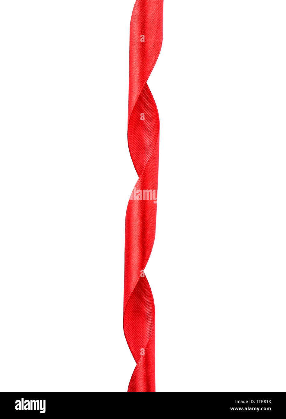 Red ribbon, isolated on white Stock Photo - Alamy