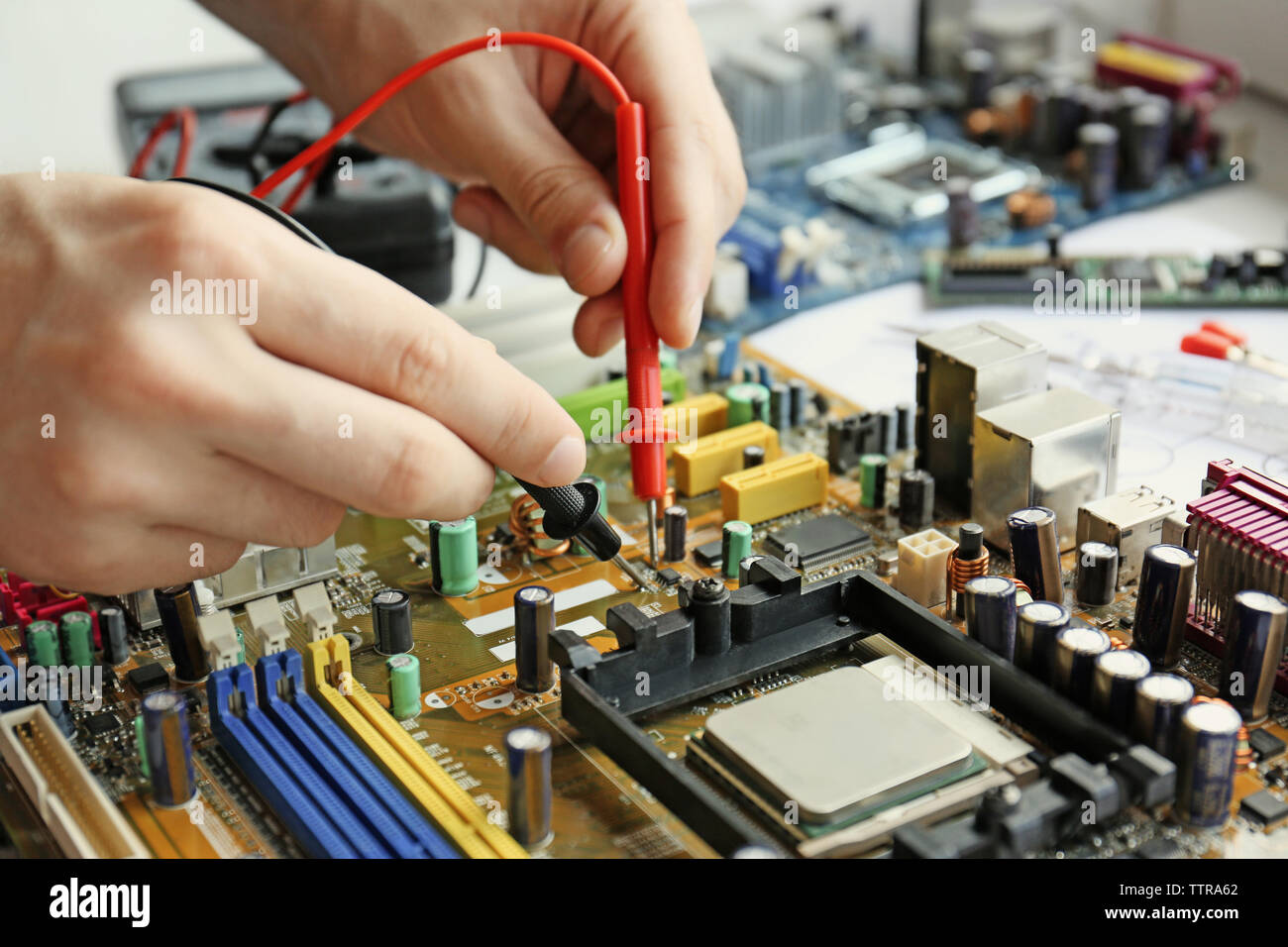 Detail multimeter computer motherboard hi-res stock photography and ...