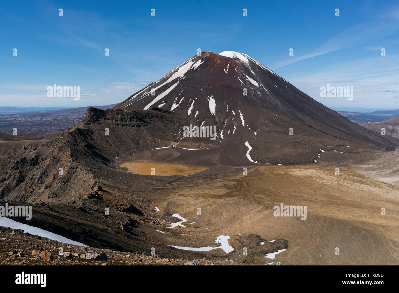 Scenic view of mountain against sky at Tongariro National Park Stock Photo