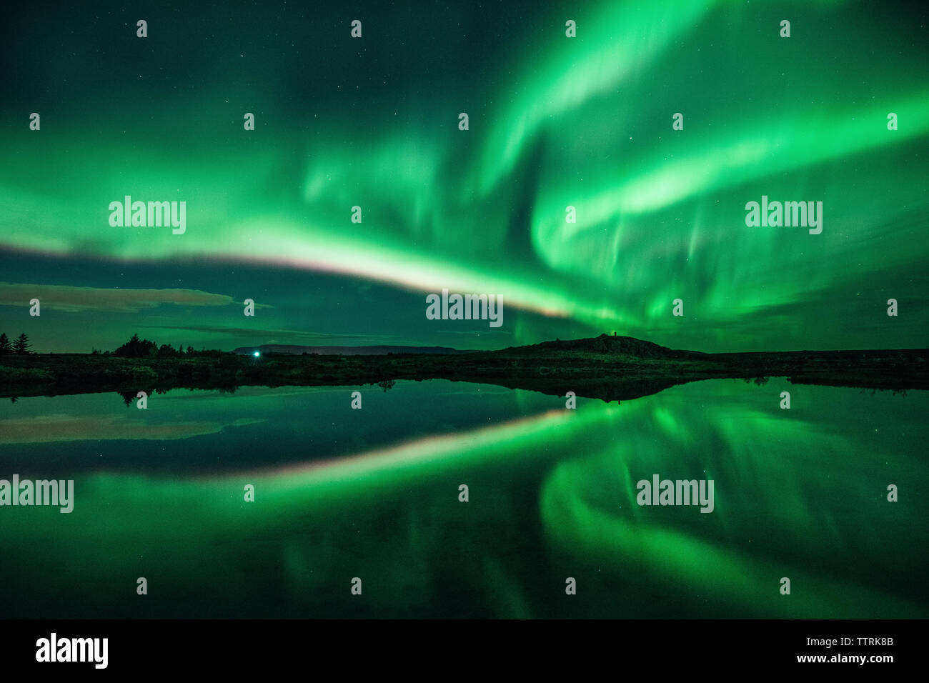 Aurora at the lake hires stock photography and images Alamy