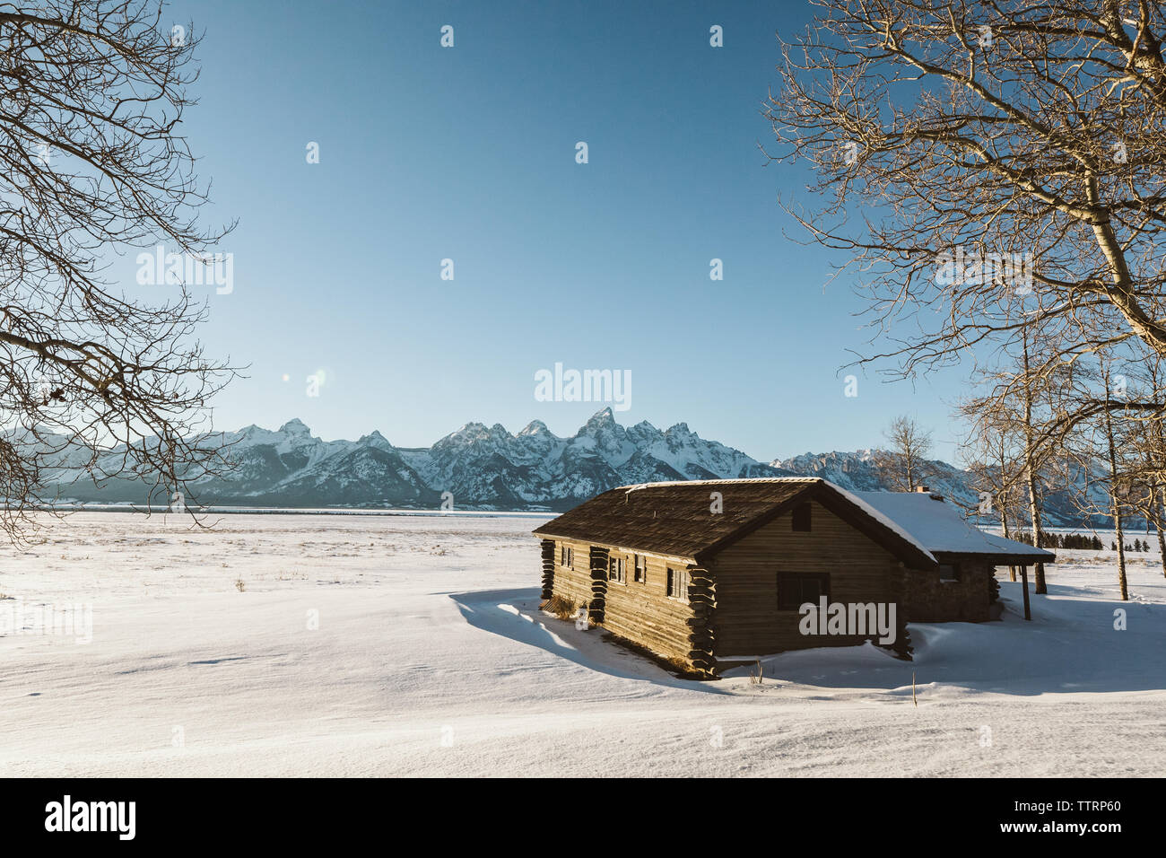 Cabin In Middle Of Field Stock Photos Cabin In Middle Of Field