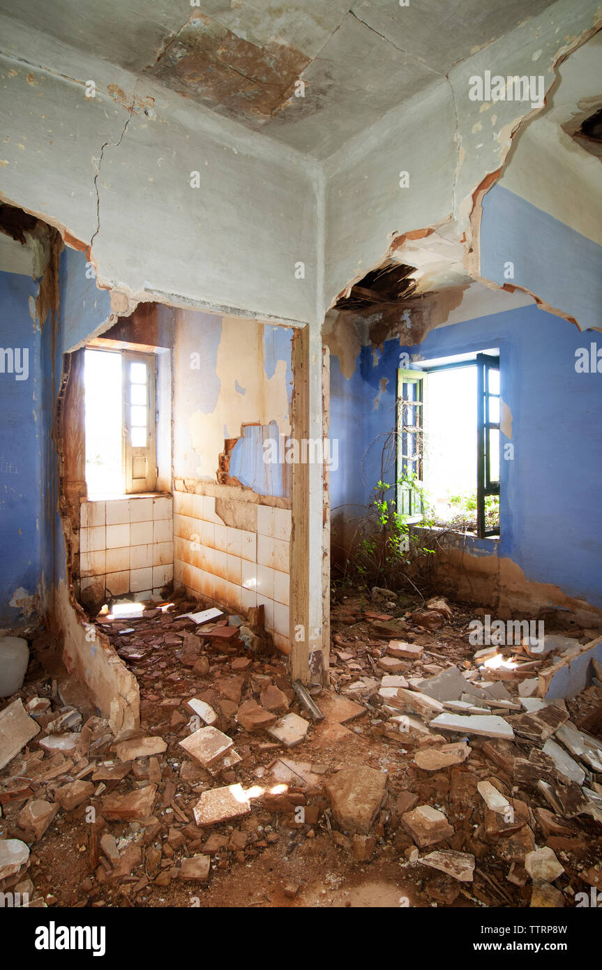 Interior of house broken into High Resolution Stock Photography and