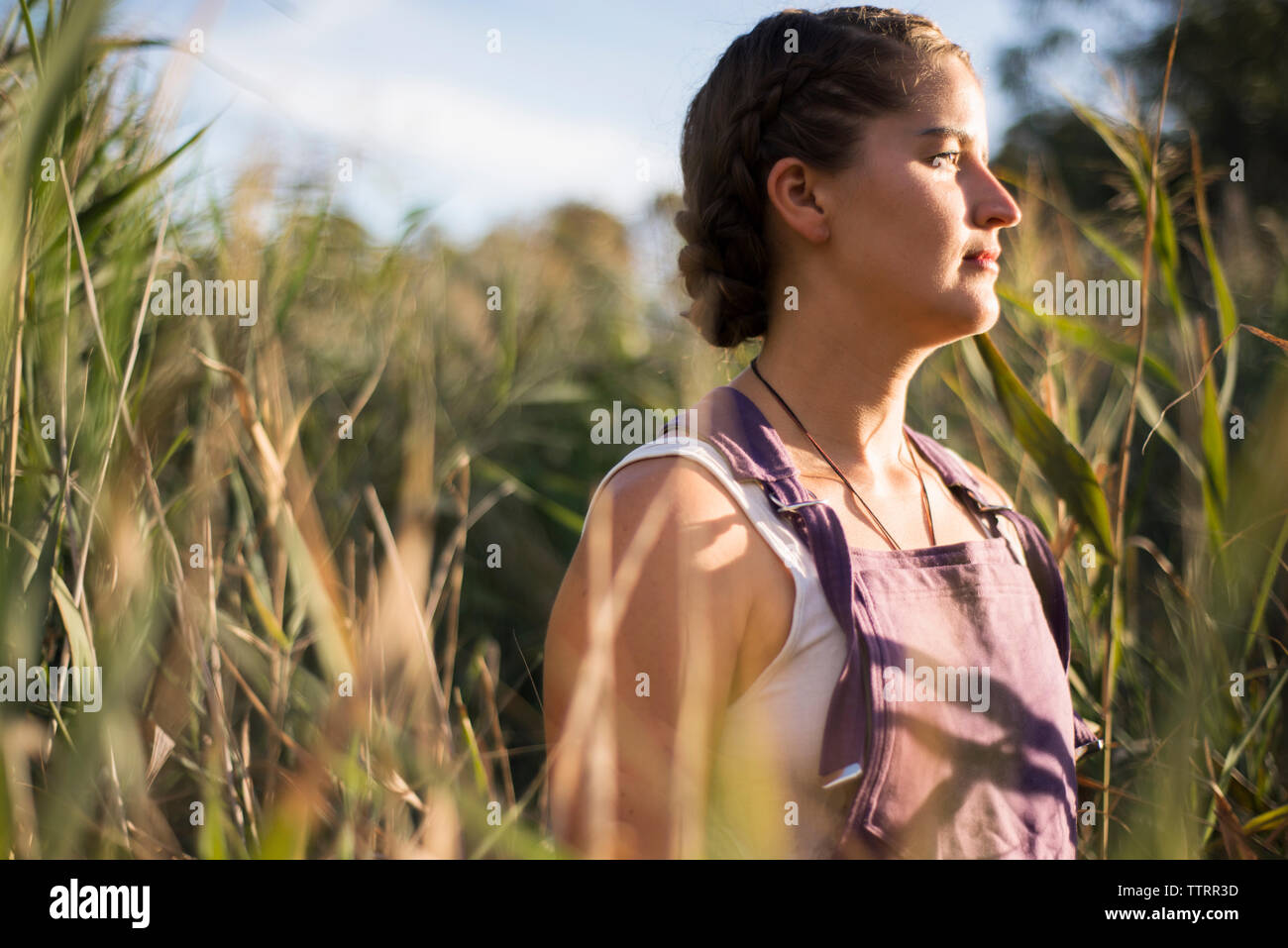 Overalls woman hi-res stock photography and images - Alamy