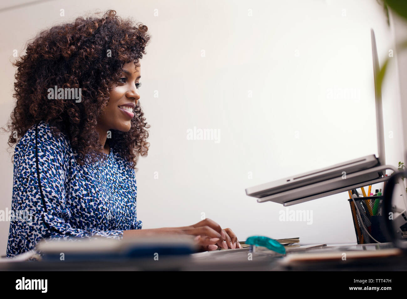 Old desktop computer african woman hi-res stock photography and images ...