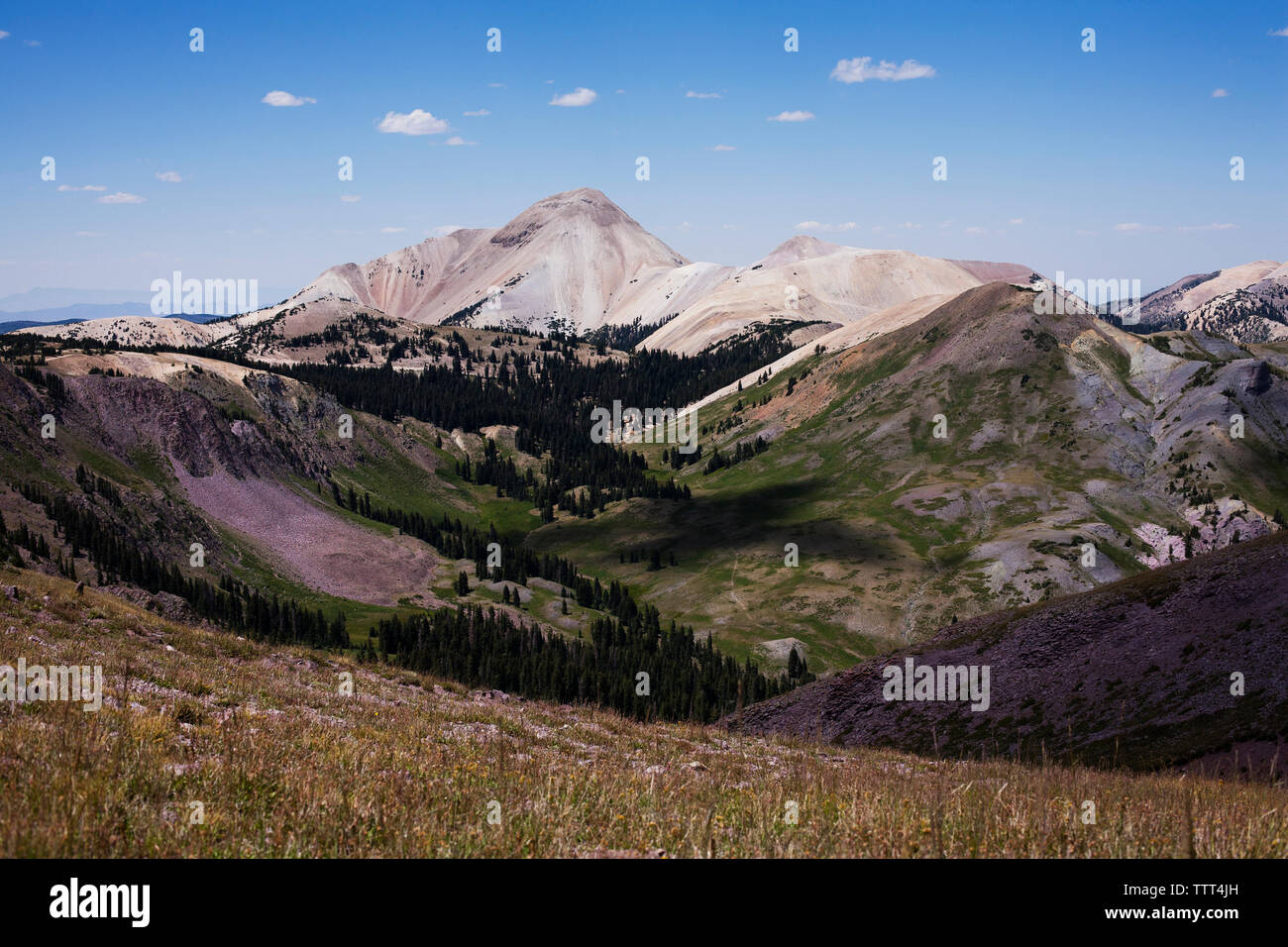 Scenic view of mountains against sky Stock Photo