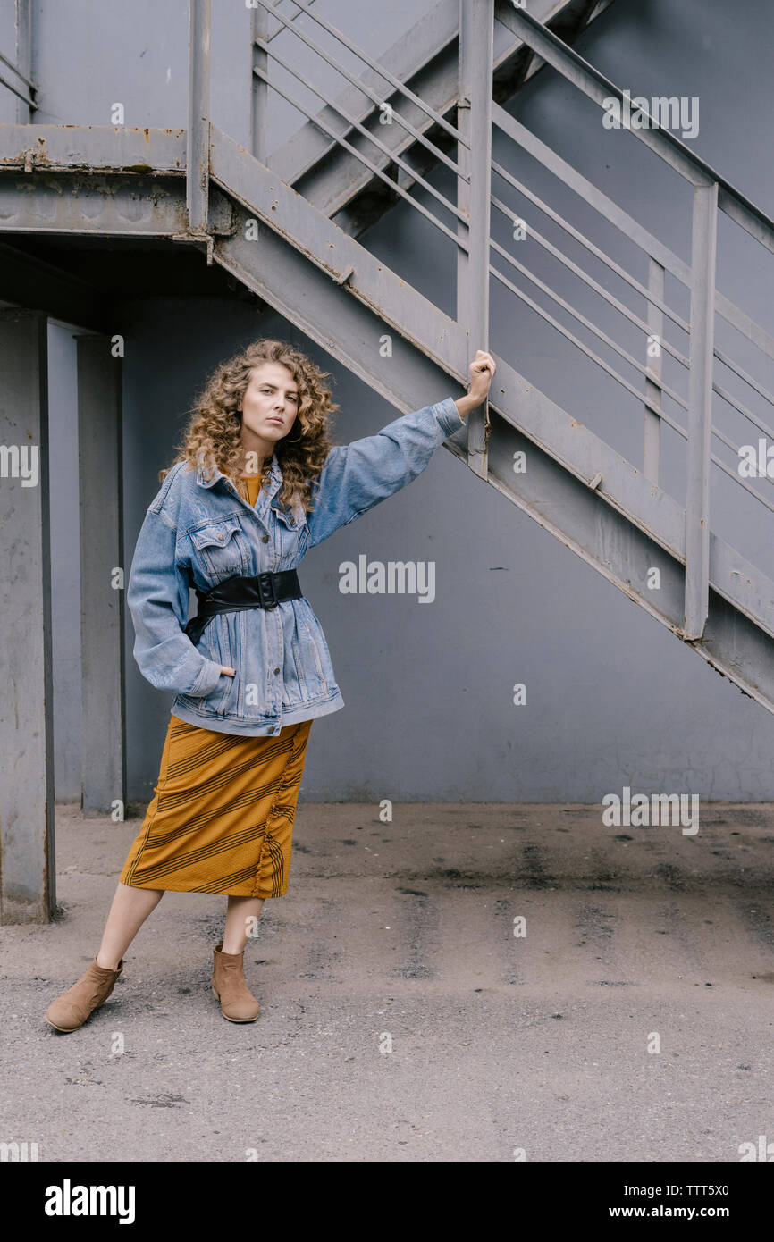 Beautiful young blonde in denim hi-res stock photography and images - Alamy