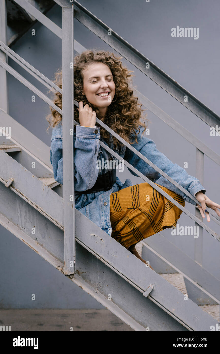 Beautiful young blonde in denim hi-res stock photography and images - Alamy