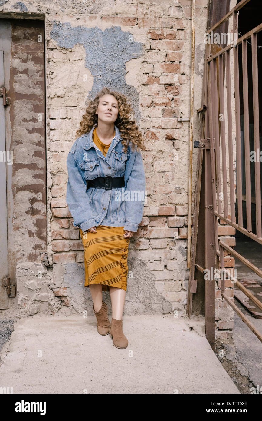 Attractive curly blonde woman hi-res stock photography and images - Alamy