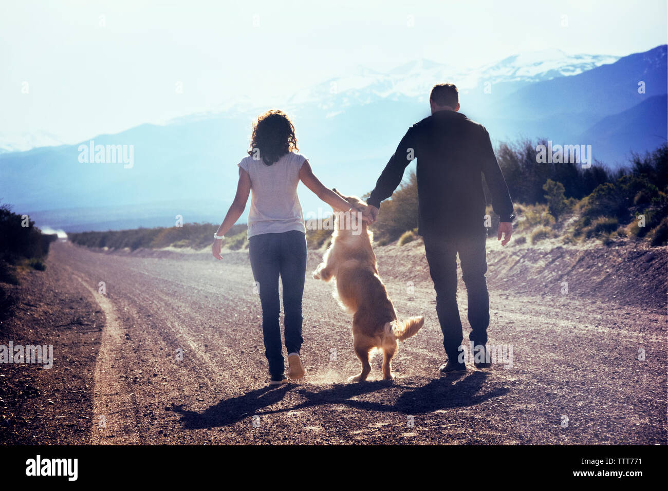 Man and woman with dog hi-res stock photography and images - Alamy