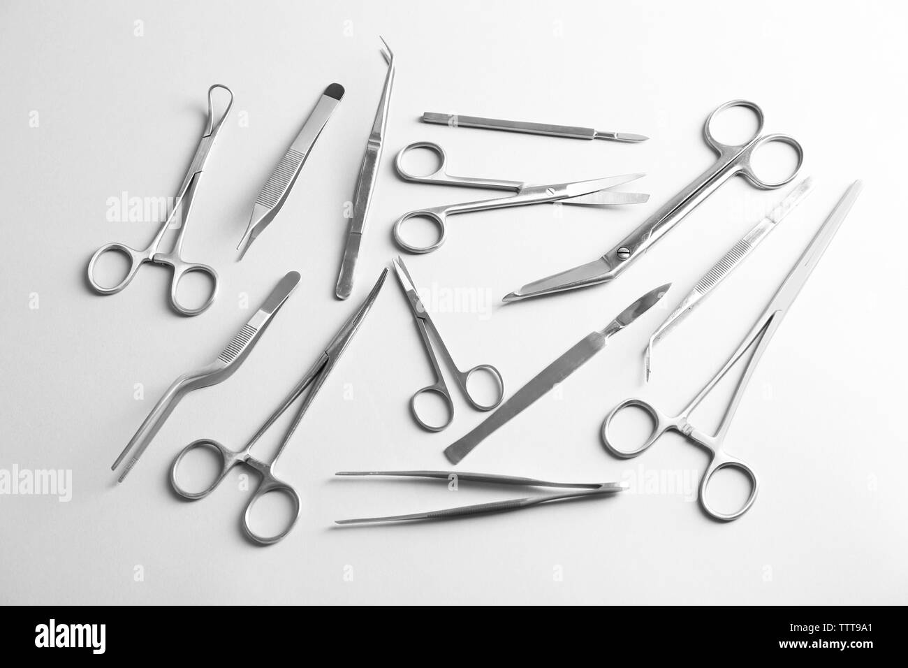 Sharp medical instruments Black and White Stock Photos & Images Alamy