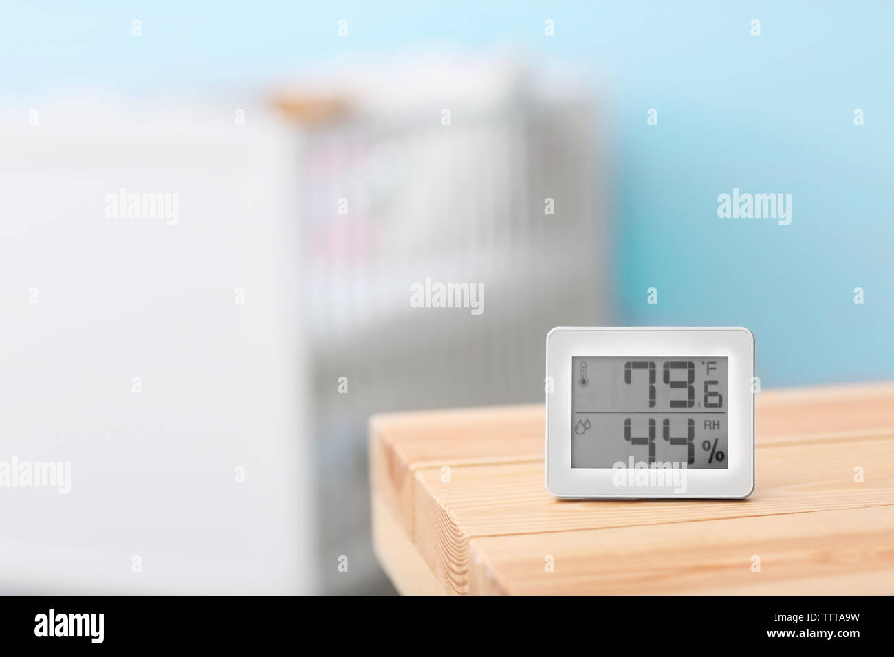 Digital temperature and humidity control in baby room Stock Photo Digital temperature and humidity control in baby room Stock Photo