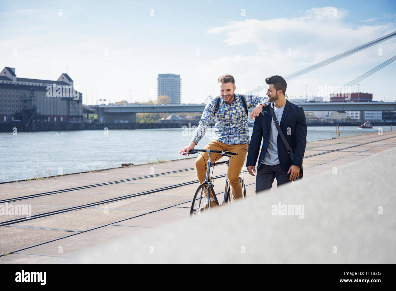 Young happy man walking on hi-res stock photography and images - Alamy