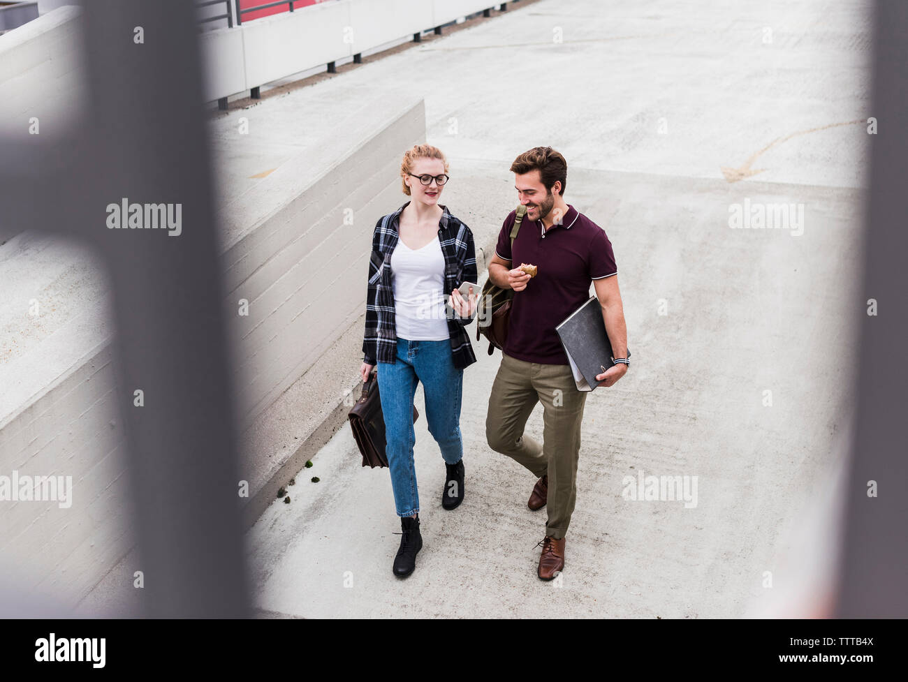 Walking smiling people hi-res stock photography and images - Alamy