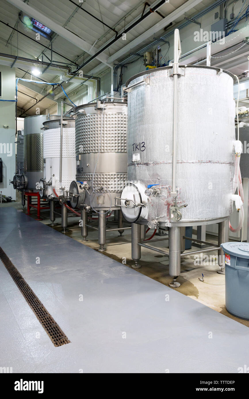Interior of wine industry Stock Photo Alamy