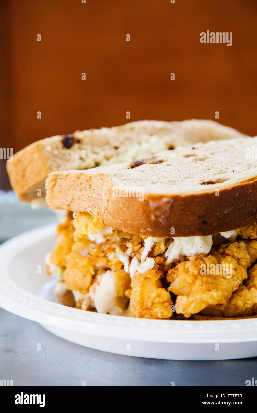 BERMUDA. St. The fish sandwich at Art Mel's Spicy Dicy